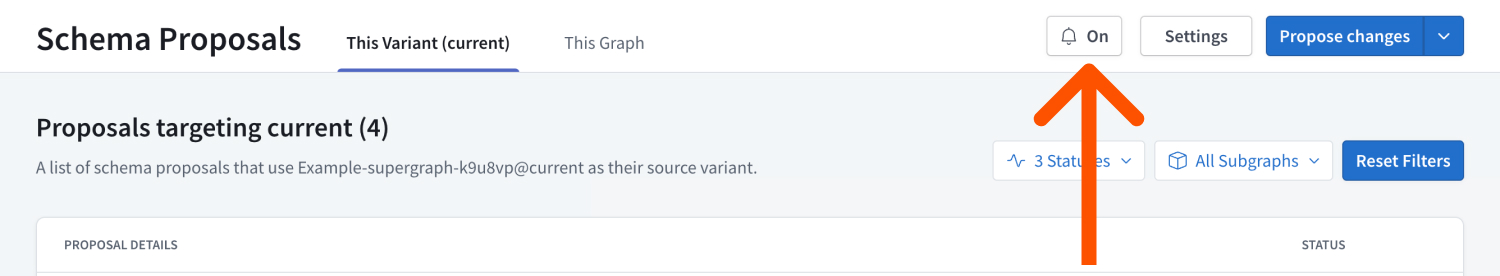 Turning off schema proposal notifications in GraphOS Studio